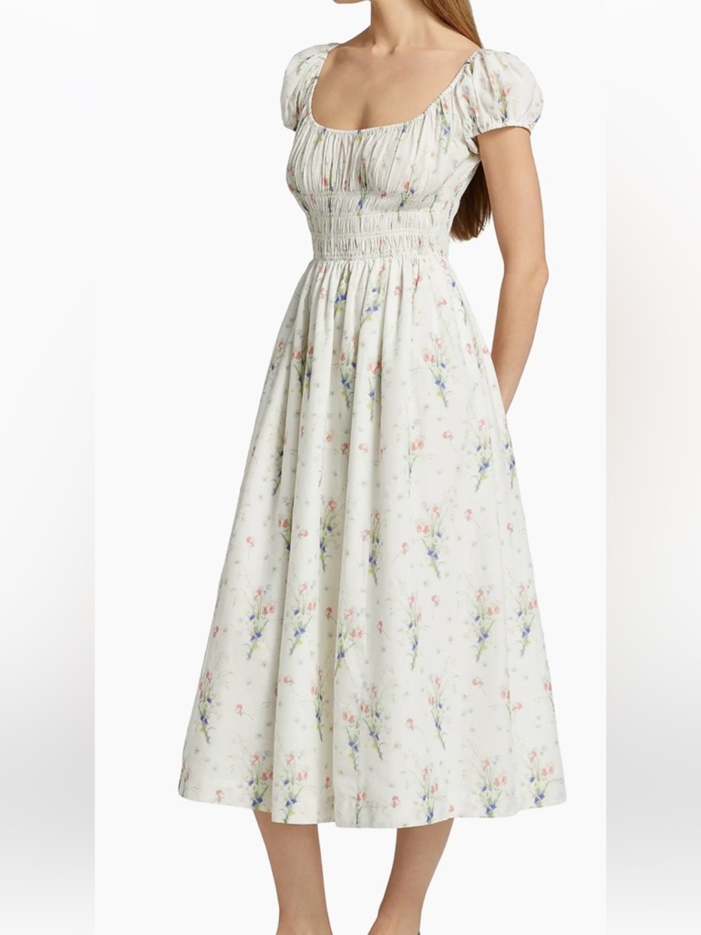 DOEN Quinley Midi Dress in Floral Bouquet Medium